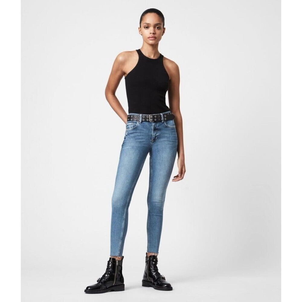 ALLSAINTS Dax High-Rise Stretch Skinny Jeans Size 25